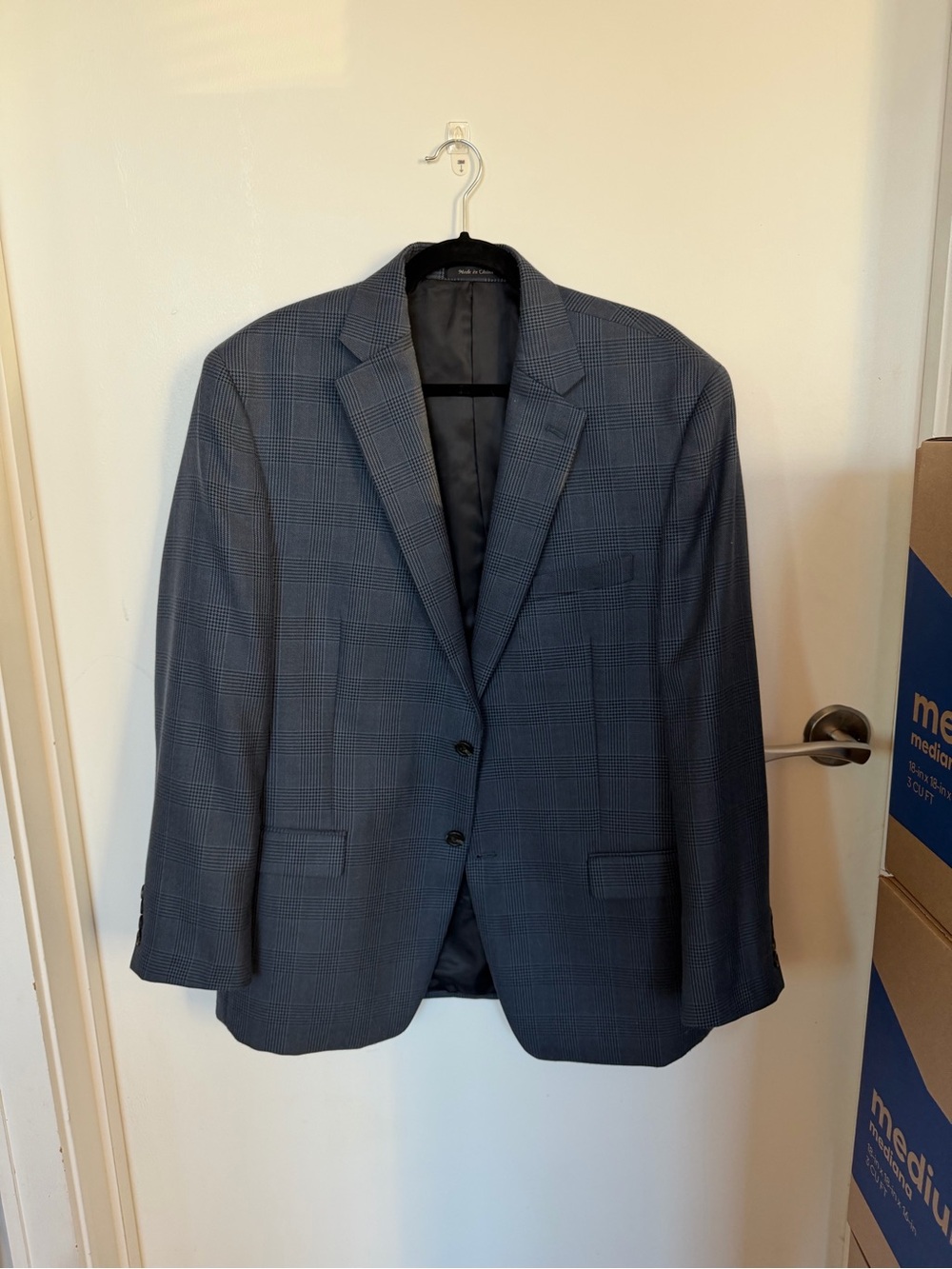 Lauren Ralph Lauren Men's Navy Blue Plaid Sport Coat